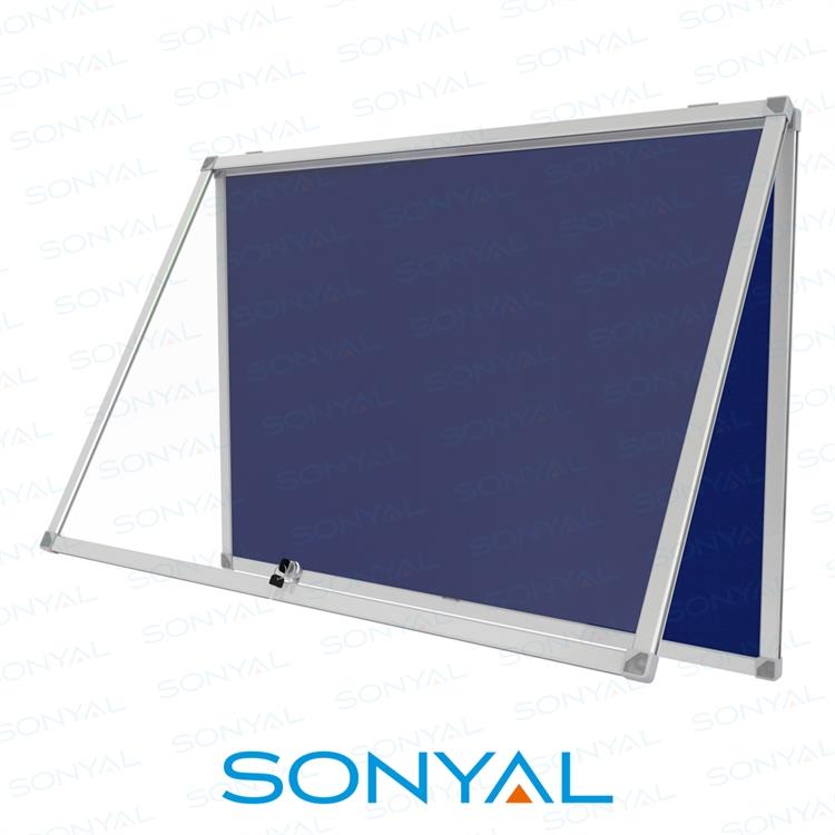 Sonyal 50X70 Kilitli Camlı Kumaş İlan Çuhalı Panosu